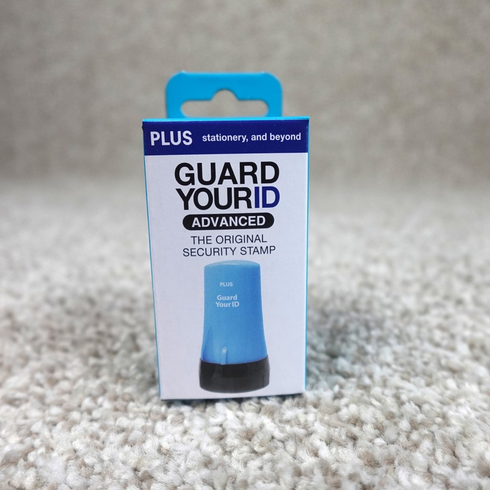 PLUS Guard Your ID Advanced Roller Security Stamp Blue IS-520CM